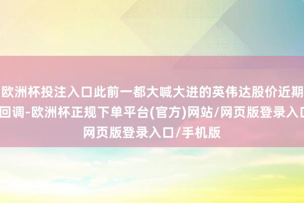 欧洲杯投注入口此前一都大喊大进的英伟达股价近期碰到较大回调-欧洲杯正规下单平台(官方)网站/网页版登录入口/手机版