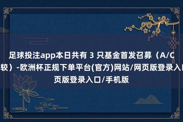 足球投注app本日共有 3 只基金首发召募（A/C 类分开计较）-欧洲杯正规下单平台(官方)网站/网页版登录入口/手机版