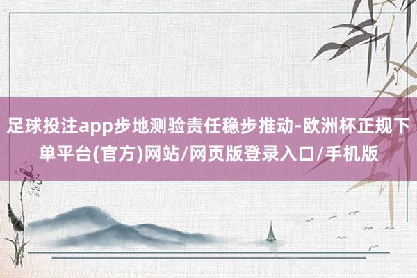 足球投注app步地测验责任稳步推动-欧洲杯正规下单平台(官方)网站/网页版登录入口/手机版