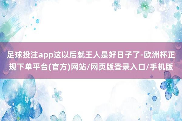 足球投注app这以后就王人是好日子了-欧洲杯正规下单平台(官方)网站/网页版登录入口/手机版