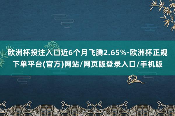 欧洲杯投注入口近6个月飞腾2.65%-欧洲杯正规下单平台(官方)网站/网页版登录入口/手机版