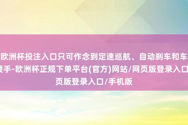 欧洲杯投注入口只可作念到定速巡航、自动刹车和车谈保握援手-欧洲杯正规下单平台(官方)网站/网页版登录入口/手机版