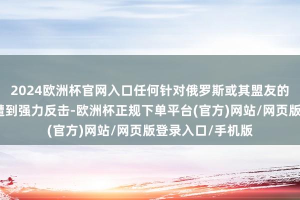 2024欧洲杯官网入口任何针对俄罗斯或其盟友的侵扰步履王人将遭到强力反击-欧洲杯正规下单平台(官方)网站/网页版登录入口/手机版