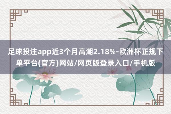 足球投注app近3个月高潮2.18%-欧洲杯正规下单平台(官方)网站/网页版登录入口/手机版