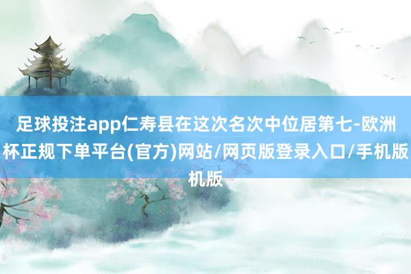 足球投注app仁寿县在这次名次中位居第七-欧洲杯正规下单平台(官方)网站/网页版登录入口/手机版